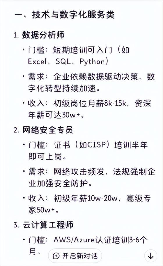 十年收入高、门槛低的21个职业中专都能做EVO真人平台DeepSeek总结：未来(图25)